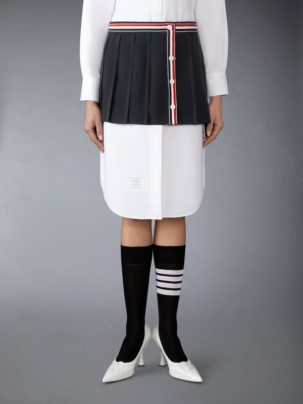 SCHOOL UNIFORM PLAIN WEAVE MINI PLEATED WRAP SKIRT - image 1