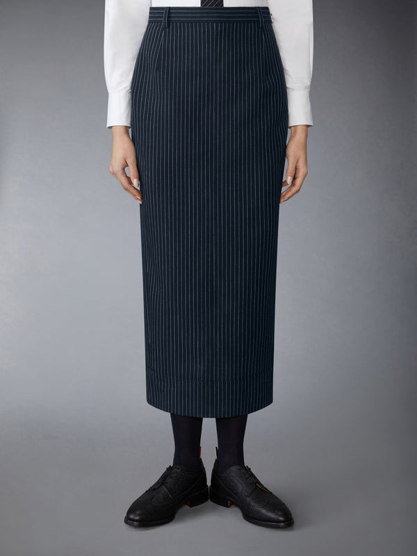 PINSTRIPE HIGH TWIST WOOL HIGH WAISTED PENCIL SKIRT - image 1