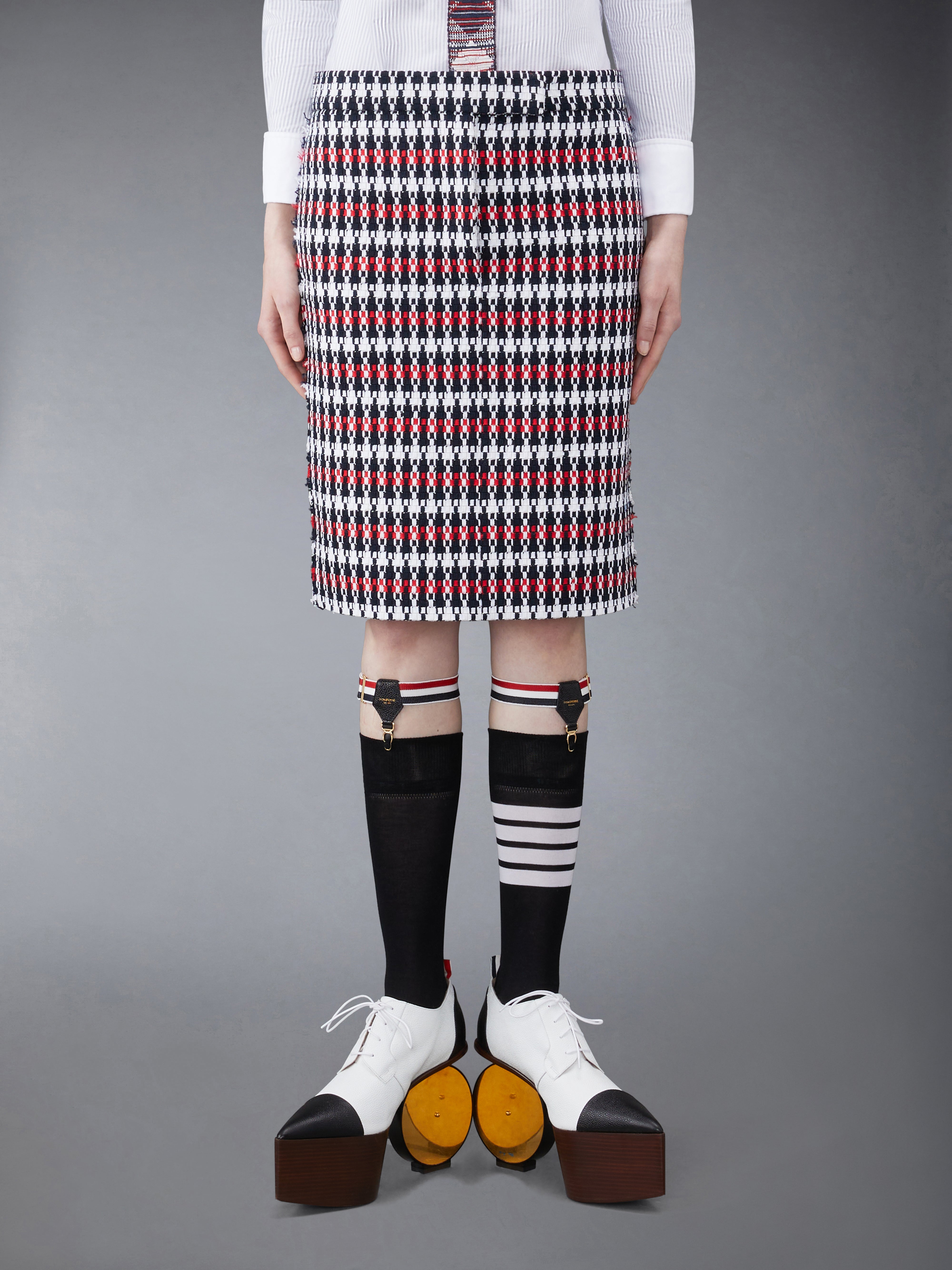 グログランツイードローウエストスカート | Thom Browne