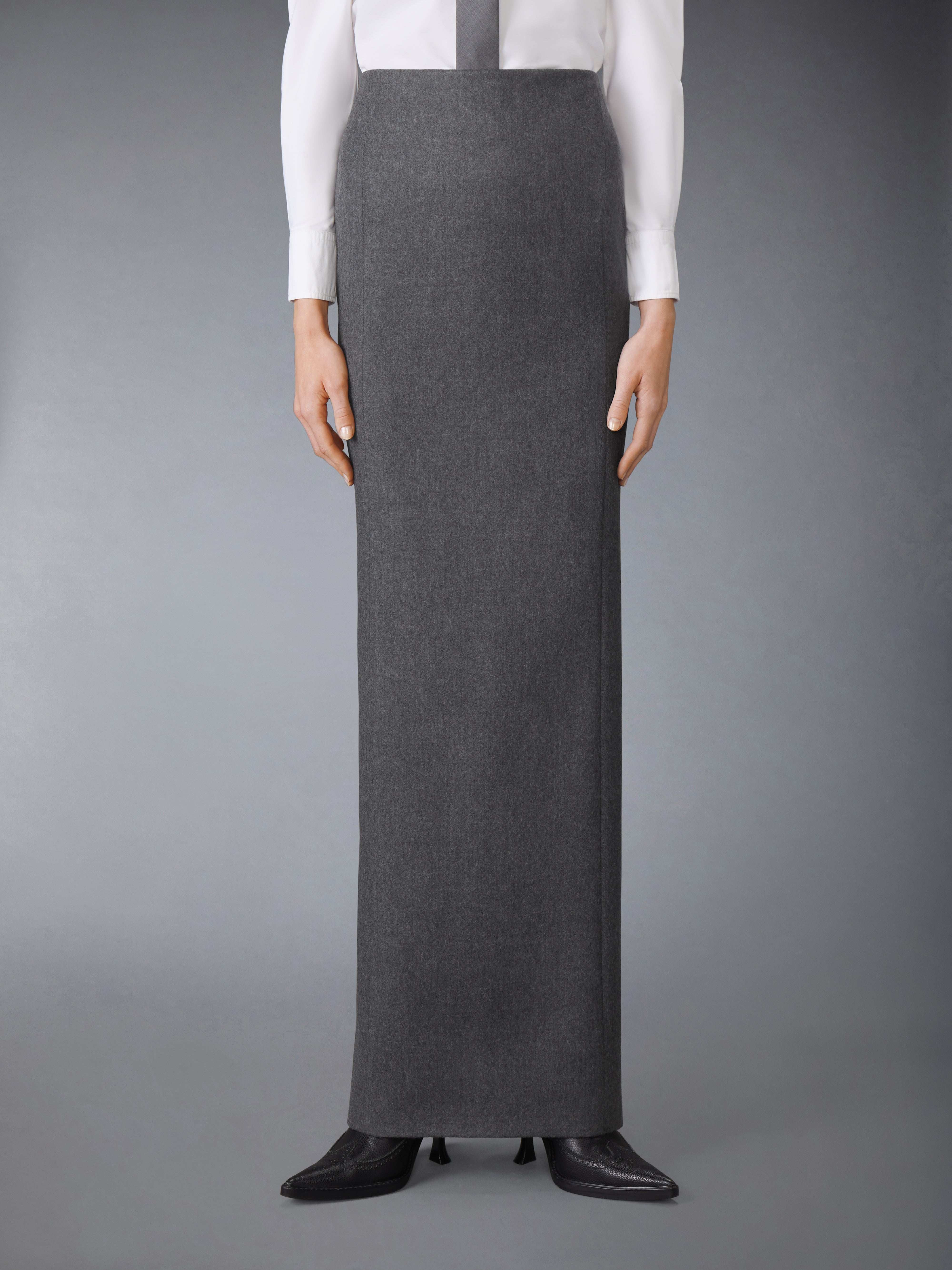 Solid Wool Flannel Pencil Skirt | Thom Browne