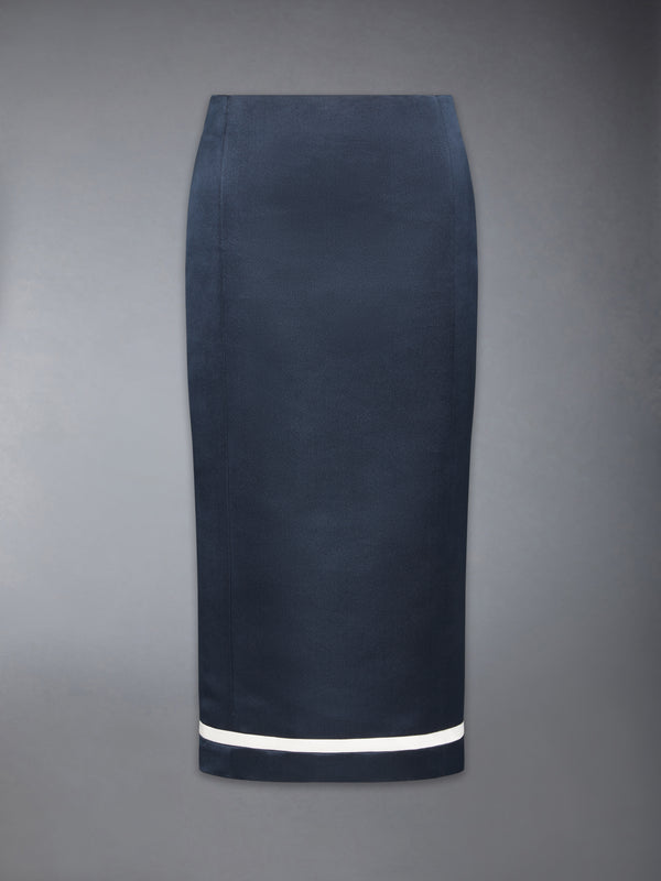 SOLID DOUBLE DUCHESS PENCIL SKIRT - featured image