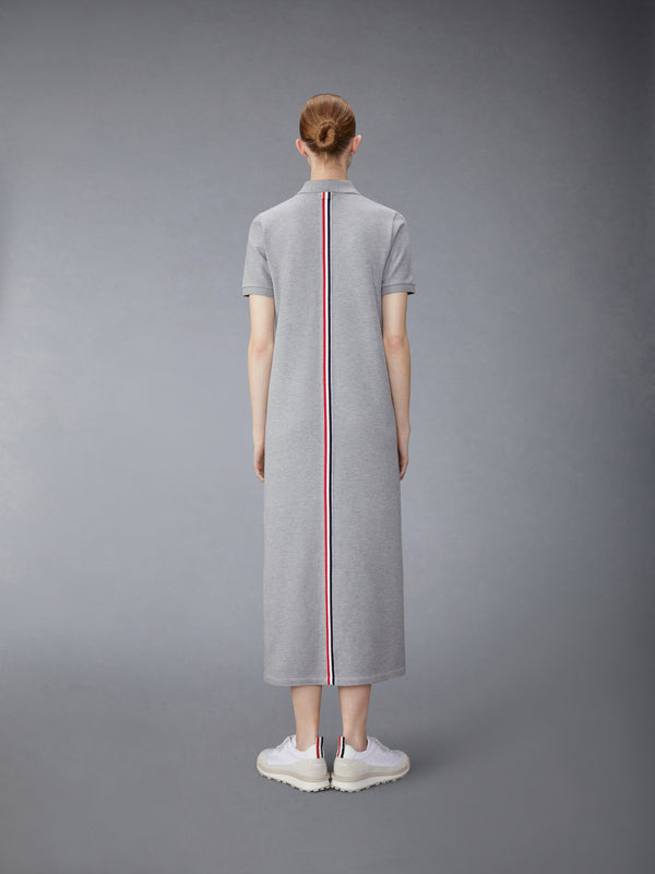 CLASSIC COTTON PIQUE CENTER BACK STRIPE MAXI POLO SHIRTDRESS - image 3