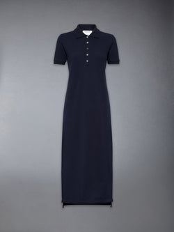 PIQUE RWB STRIPE POLO MIDI DRESS