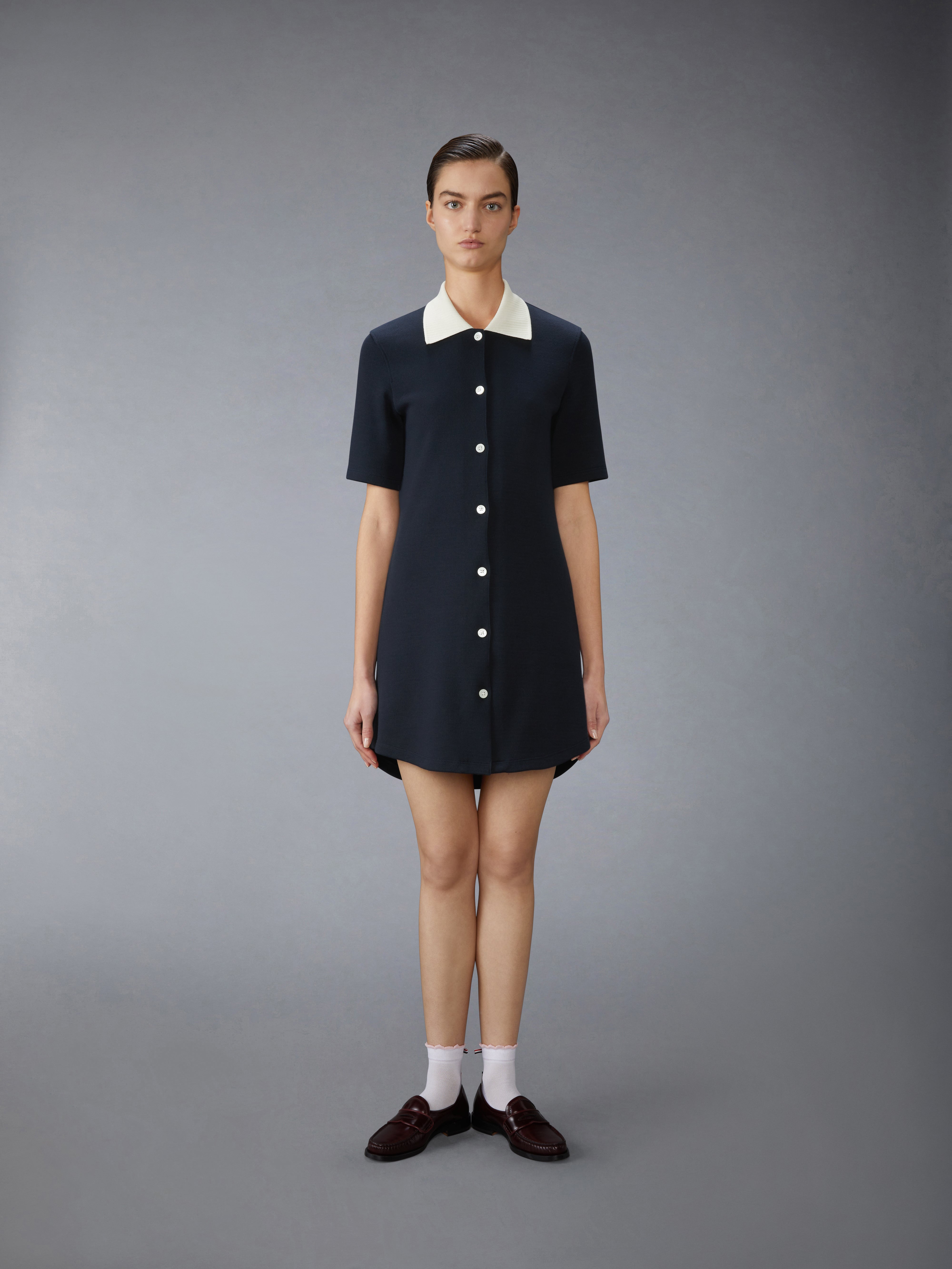 thom browne polo dress Thom Browne Blue Cotton Casual Dress