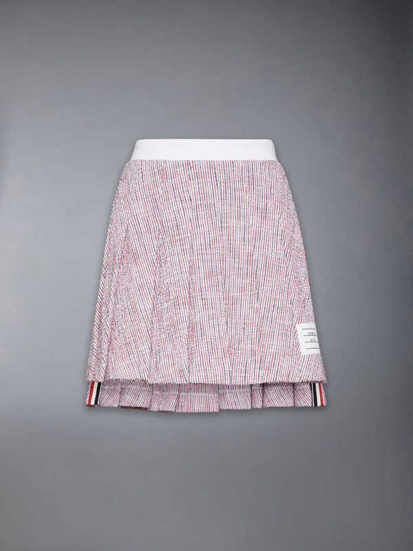 COTTON TWEED MINI PLEATED SKIRT - featured image
