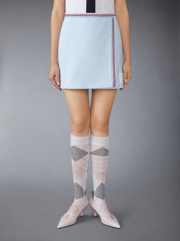 COTTON WAFFLE MINI WRAP SKIRT - image 1