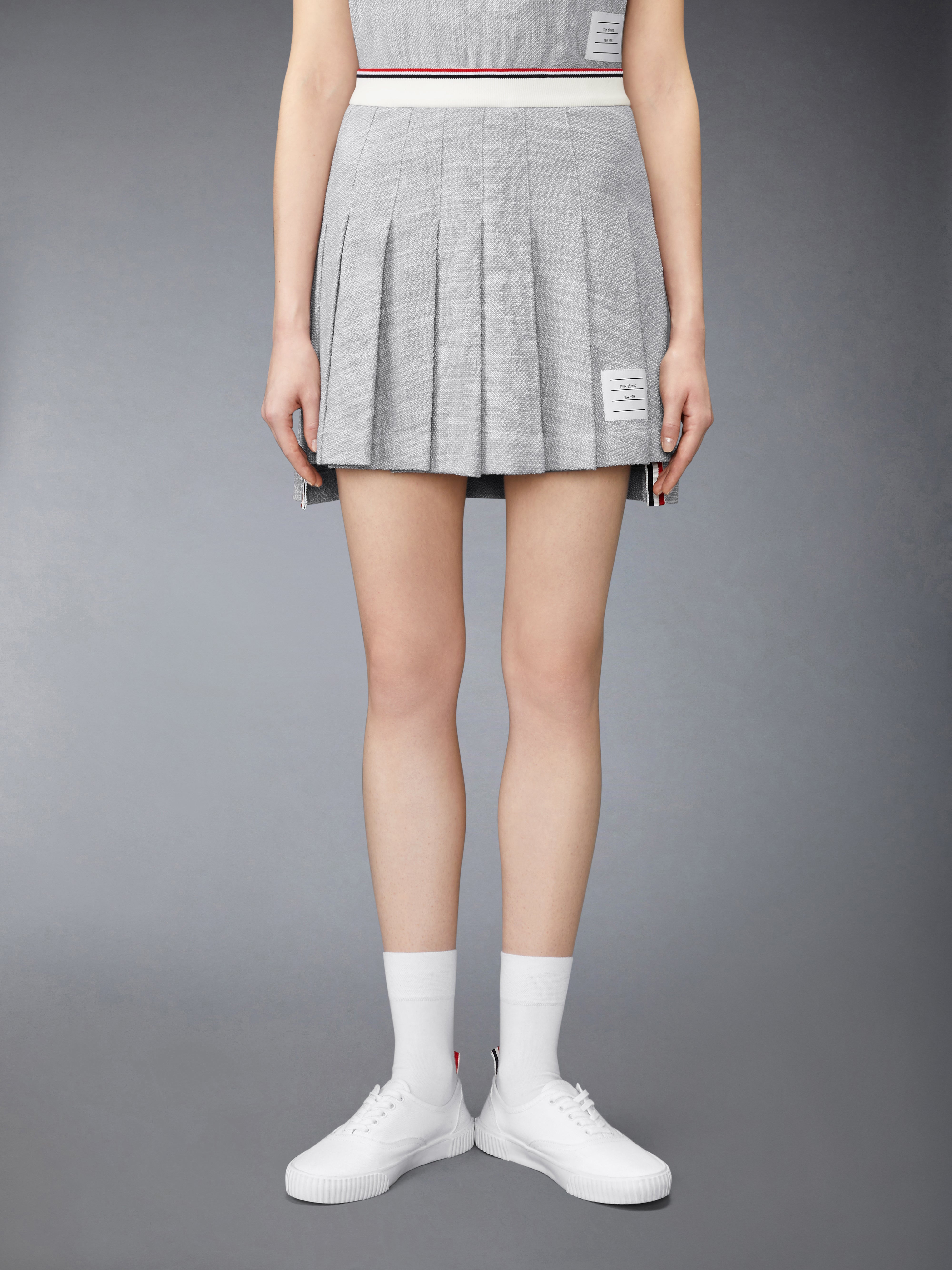コットンツイード プリーツ ミニスカート | Thom Browne