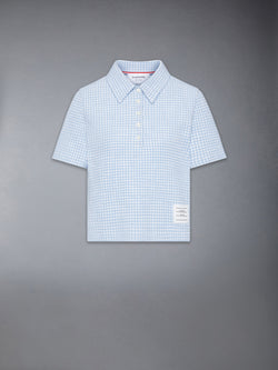 GINGHAM COTTON TWEED POLO