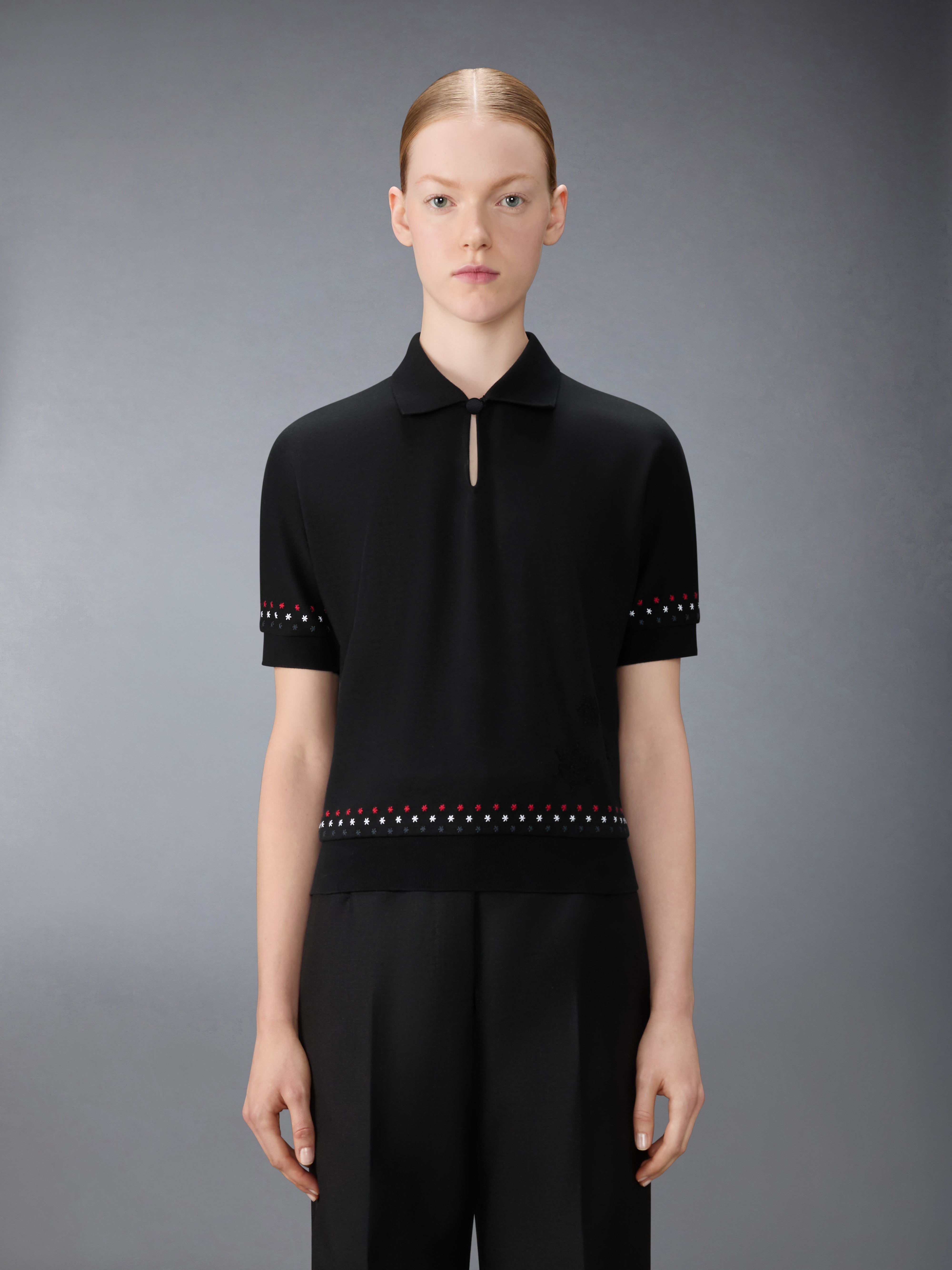 b*o様 ERNEST W. BAKER PIN STRIPE POLO White & Black Striped Polo by Ernest W. Baker on Sale