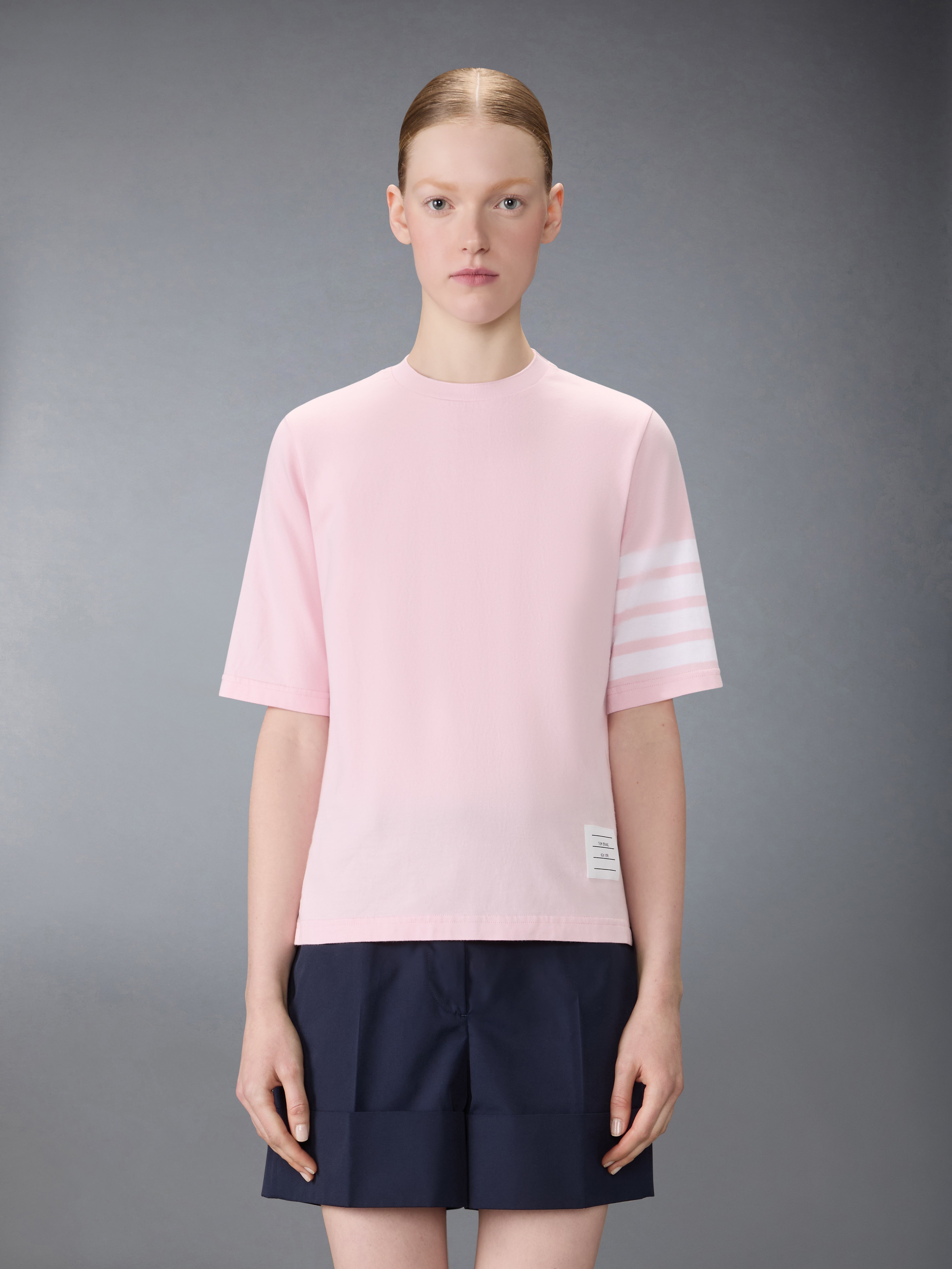 Jersey 4 Bar Short Sleeve Tee | Thom Browne