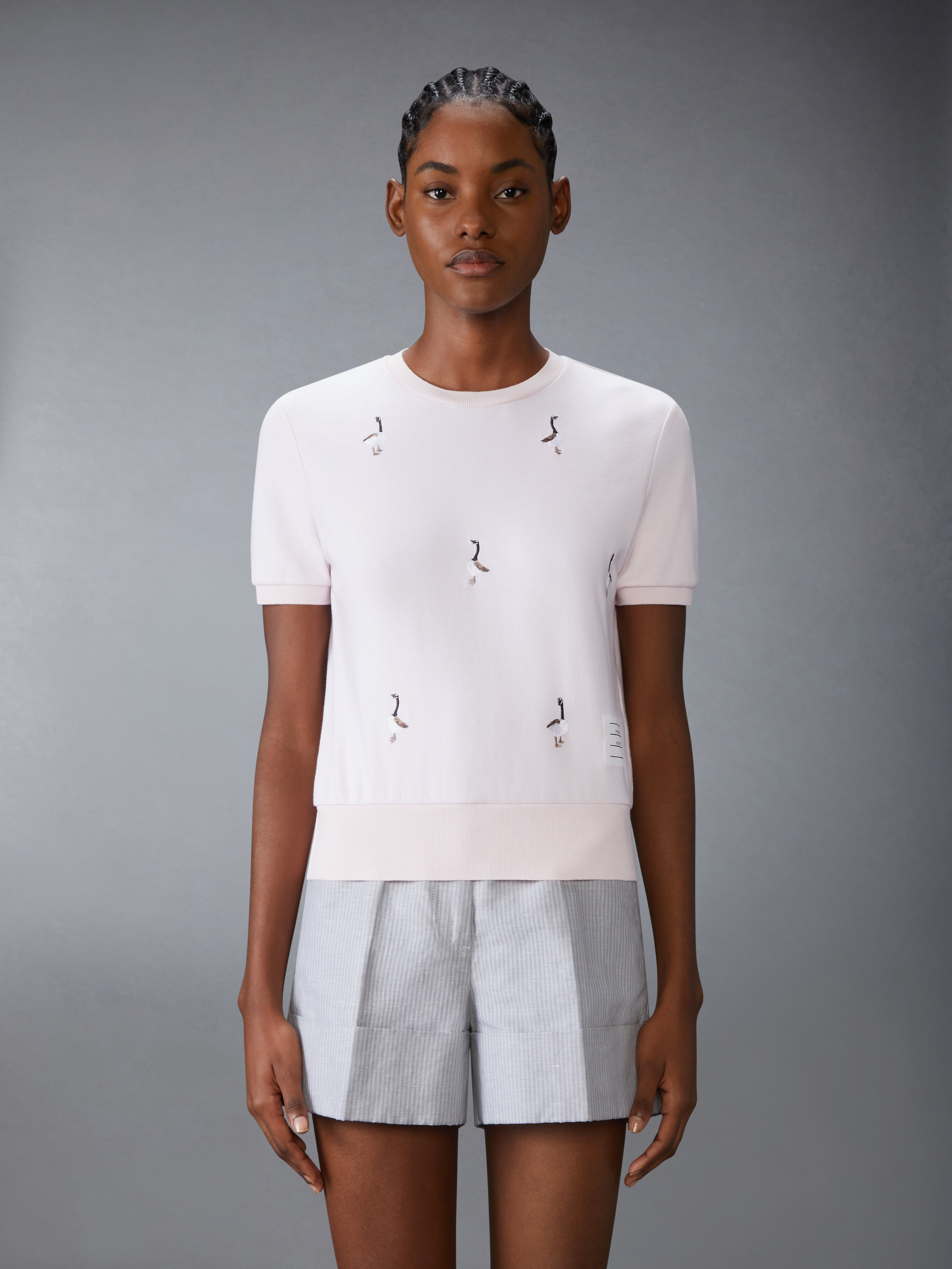 Tシャツ・カットソー THOM BROWNE FW25 Thom Browne Sweaters (FJS216E J0055680) Cotton Milano Geese Tee | Thom Browne