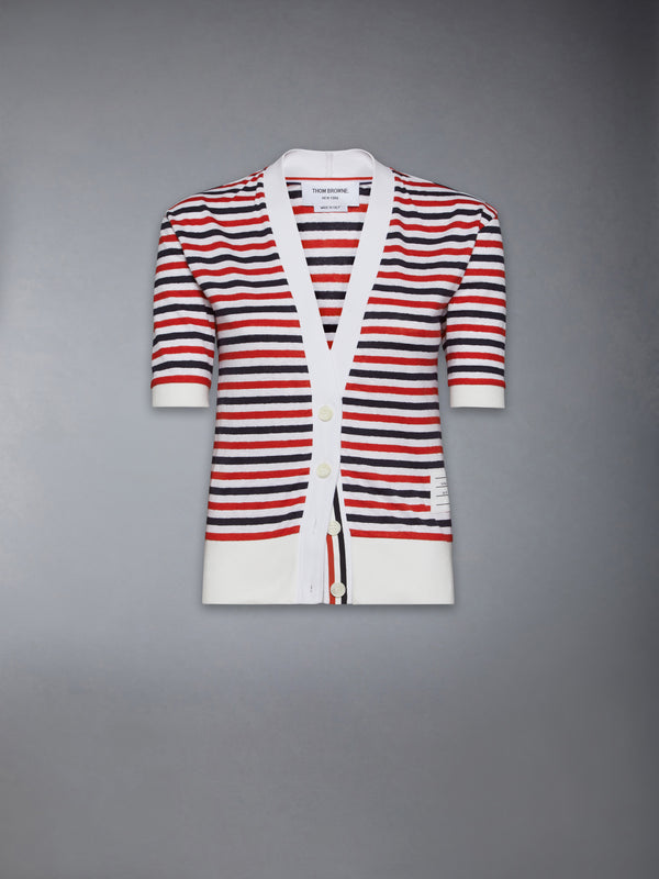 LINEN JERSEY V NECK CARDIGAN - featured image
