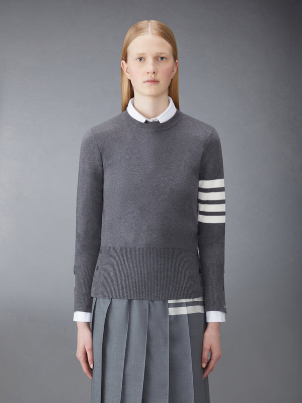 COTTON CREPE MILANO STITCH 4-BAR CLASSIC CREW NECK PULLOVER - featured image