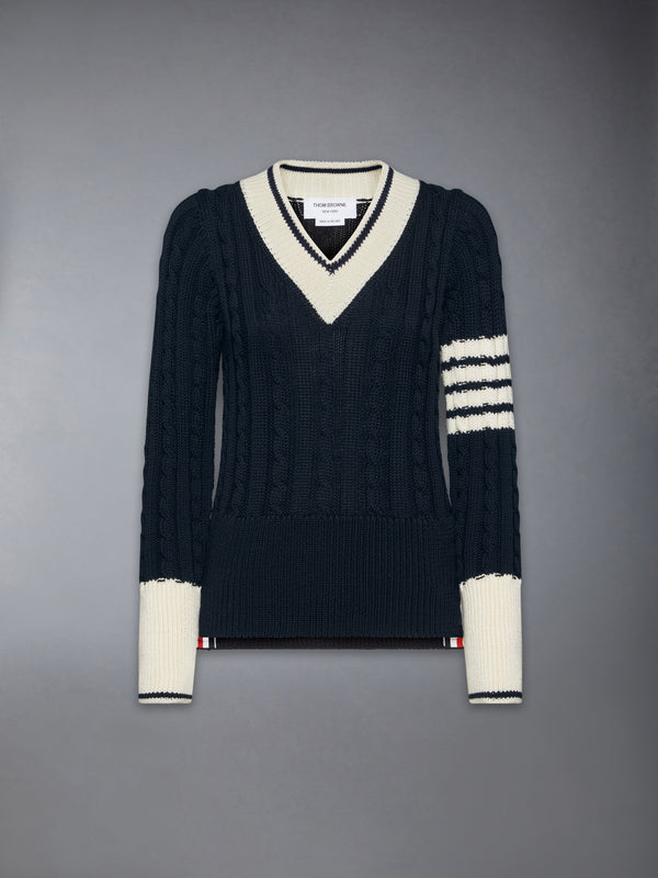 CLASSIC MERINO WOOL V NECK PULLOVER