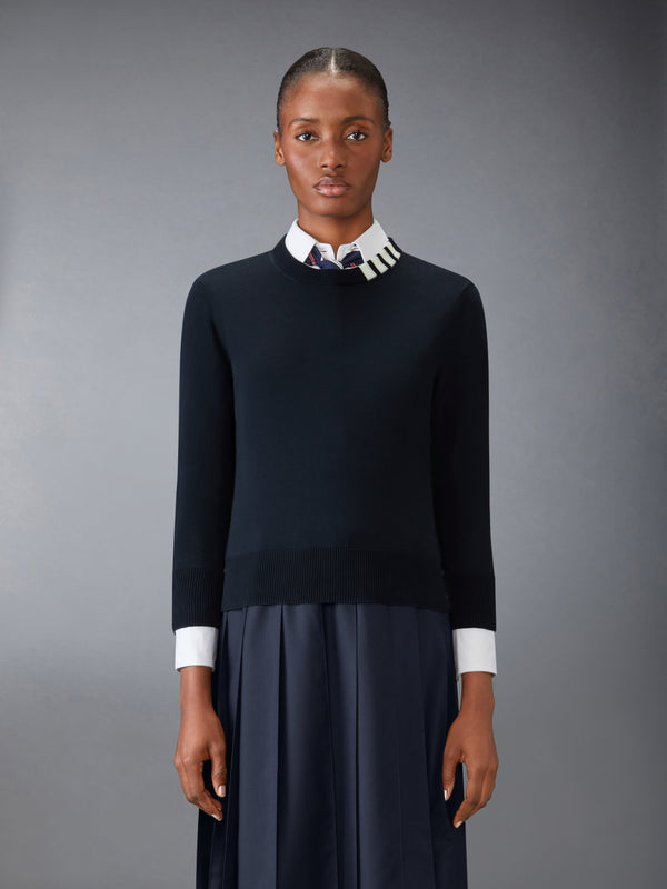 COTTON 4-BAR CREW NECK PULLOVER - image 1