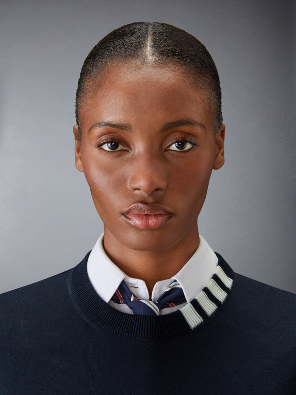 COTTON 4-BAR CREW NECK PULLOVER - image 4