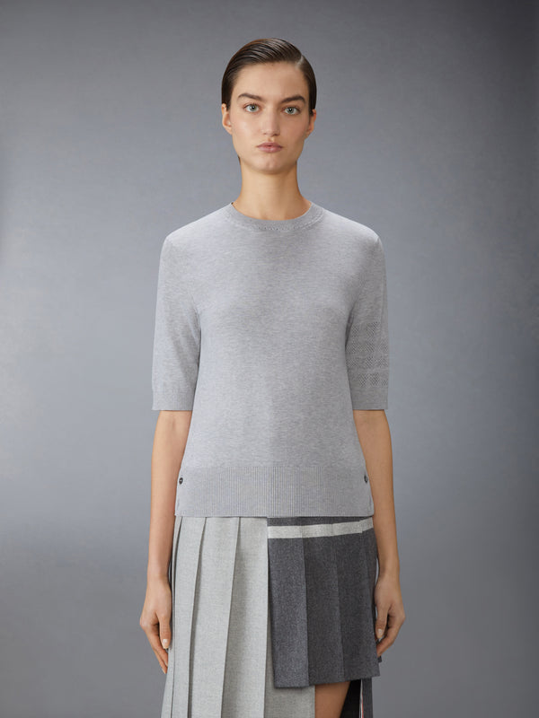 JERSEY STITCH POINTELLE 4-BAR TEE - image 1
