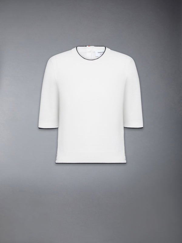 WOOL CREPE 4-BAR TEE - featured image