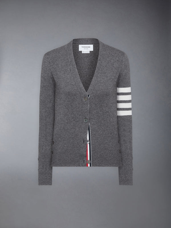 CLASSIC CASHMERE 4-BAR V-NECK CARDIGAN - featured image