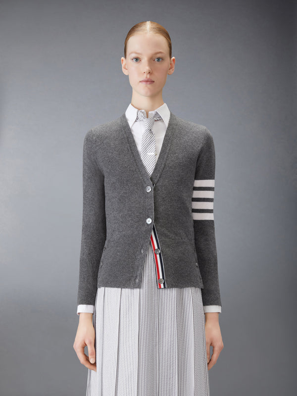CLASSIC CASHMERE 4-BAR V-NECK CARDIGAN - image 1