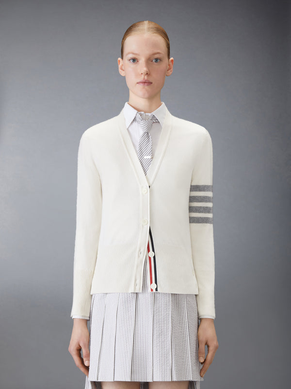 CLASSIC CASHMERE 4-BAR V-NECK CARDIGAN - image 1