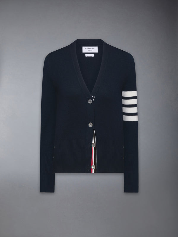 CLASSIC CASHMERE 4-BAR V-NECK CARDIGAN - featured image