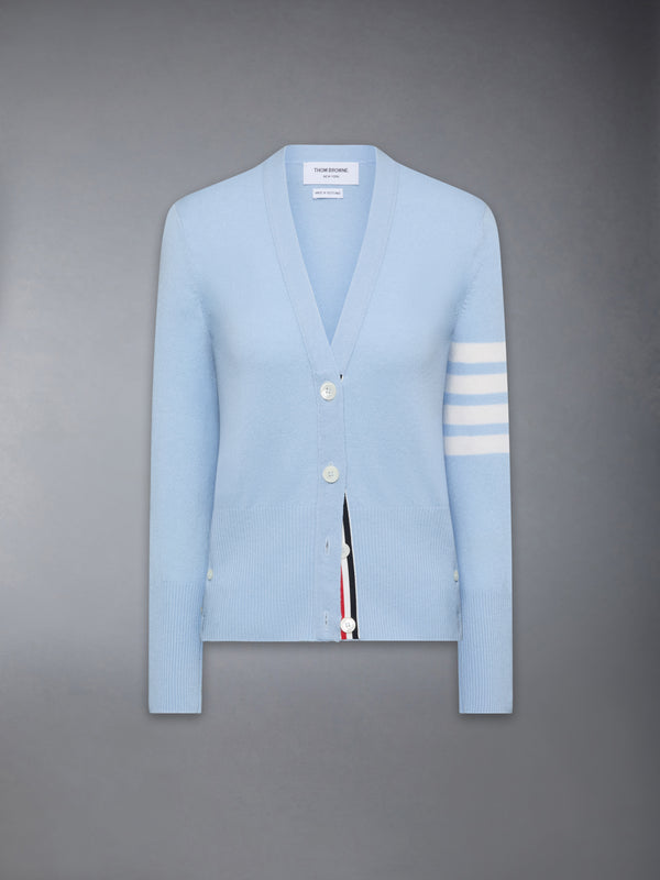 CLASSIC CASHMERE 4-BAR V-NECK CARDIGAN - featured image