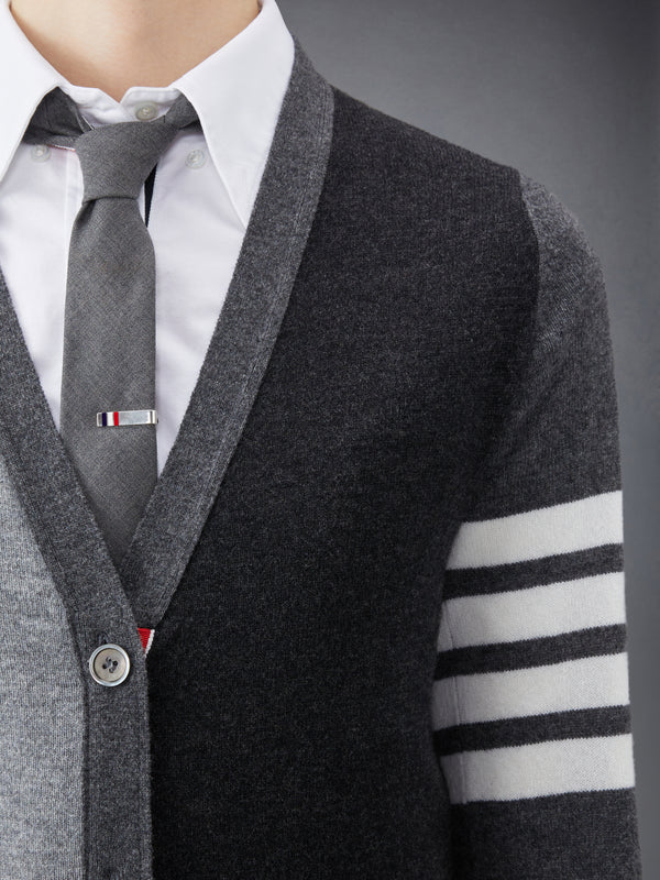 ファンミックス カシミヤ 4BAR Vネック カーディガン - image 6