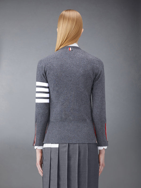 CLASSIC CASHMERE 4-BAR CREW NECK CARDIGAN - image 2