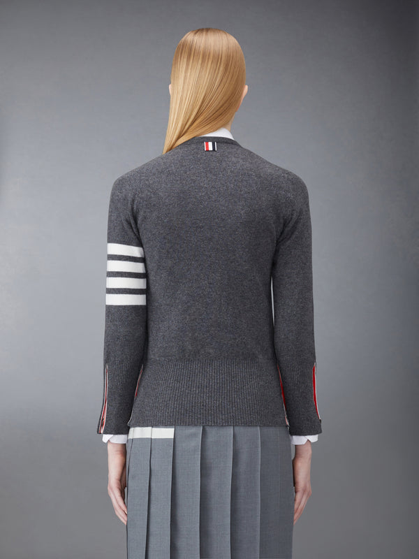 CLASSIC CASHMERE 4-BAR CREW NECK CARDIGAN - image 2