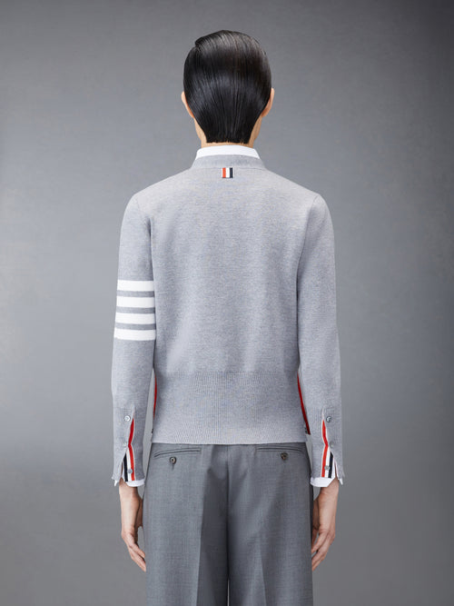Wool 4 Bar V Neck Cardigan | Thom Browne 