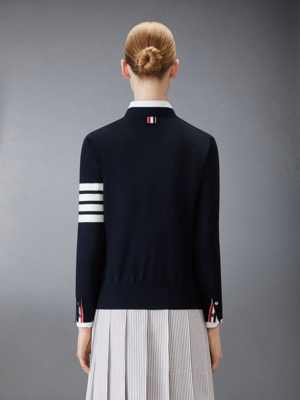 MERINO WOOL 4-BAR RELAXED FIT V-NECK CARDIGAN - image 2