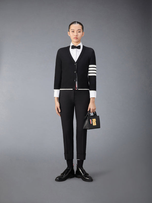 FINE MERINO WOOL 4-BAR RELAXED FIT CARDIGAN - image 3