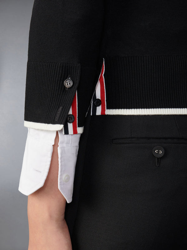 FINE MERINO WOOL 4-BAR RELAXED FIT CARDIGAN - image 4