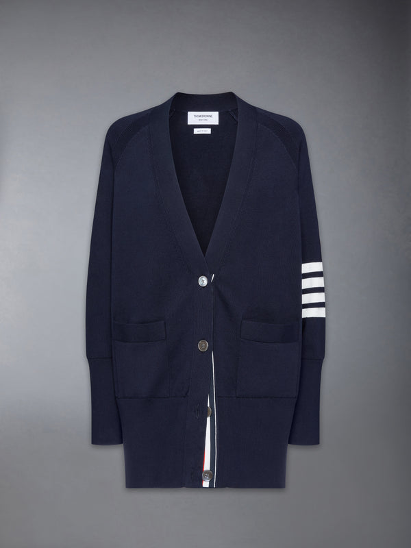 JERSEY STITCH COTTON 4-BAR EXAGGERATED FIT CARDIGAN - featured image