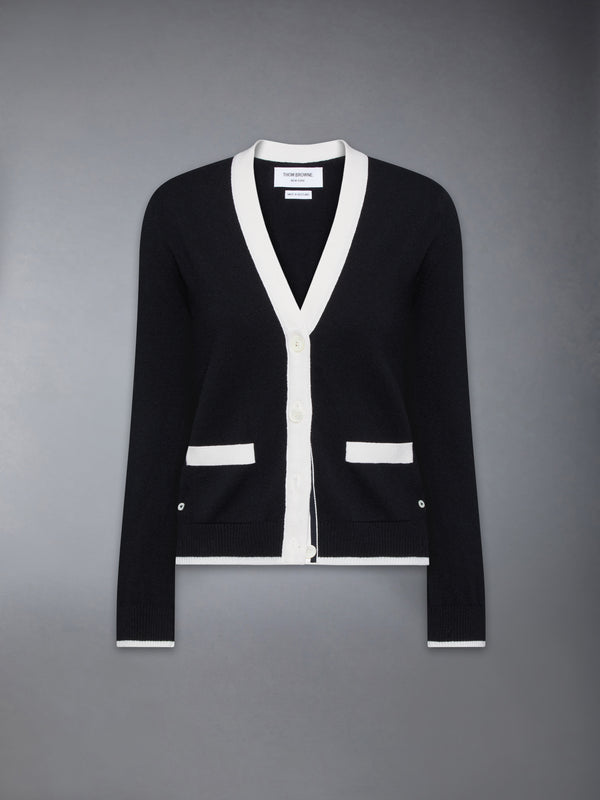 JERSEY STITCH CASHMERE V NECK CARDIGAN - featured image
