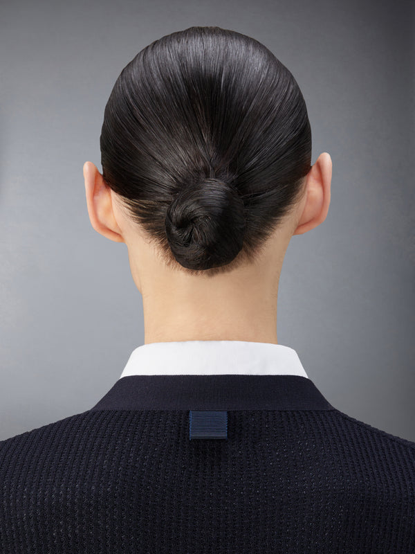 WOOL CREPE 4-BAR RELAXED FIT CARDIGAN - image 5