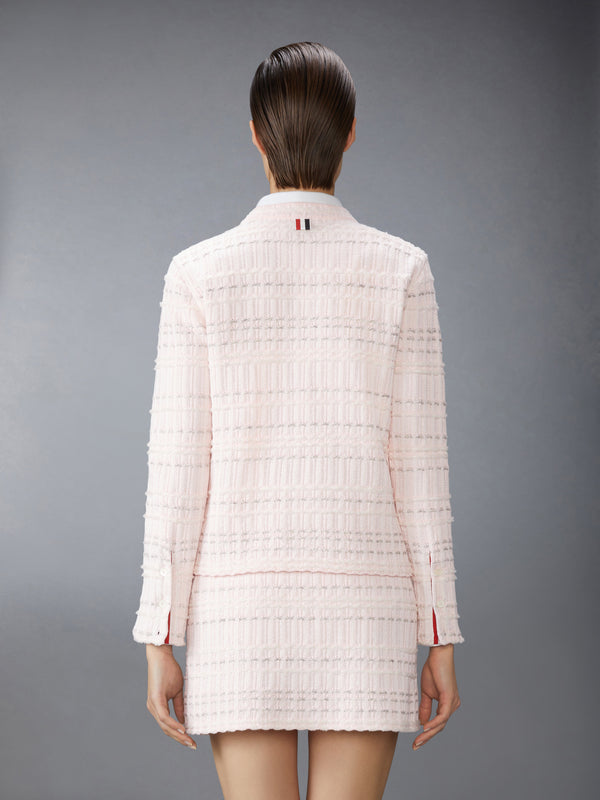 SEERSUCKER KNIT TWEED JACQUARD CARDIGAN - image 2