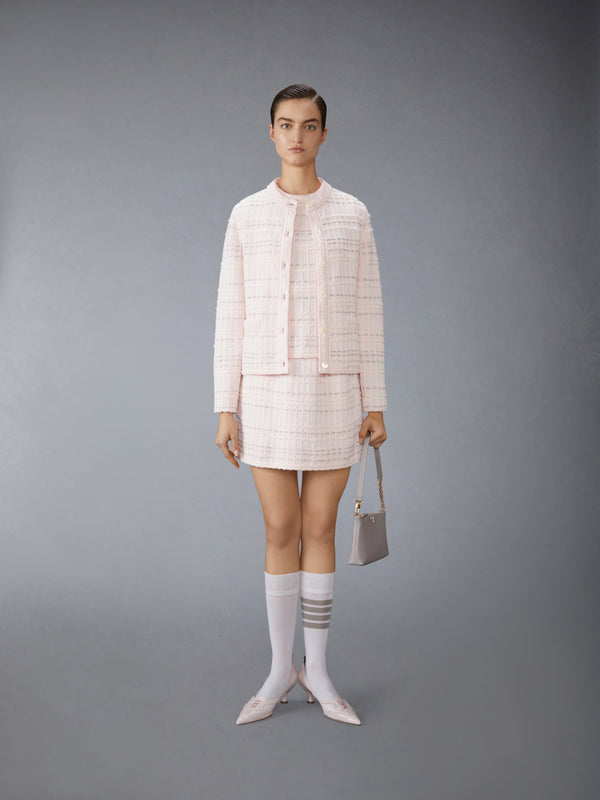 SEERSUCKER KNIT TWEED JACQUARD CARDIGAN - image 3