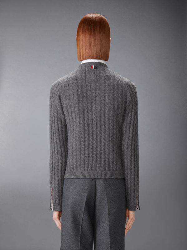 BABY CABLE STITCH CASHMERE CARDIGAN - image 2