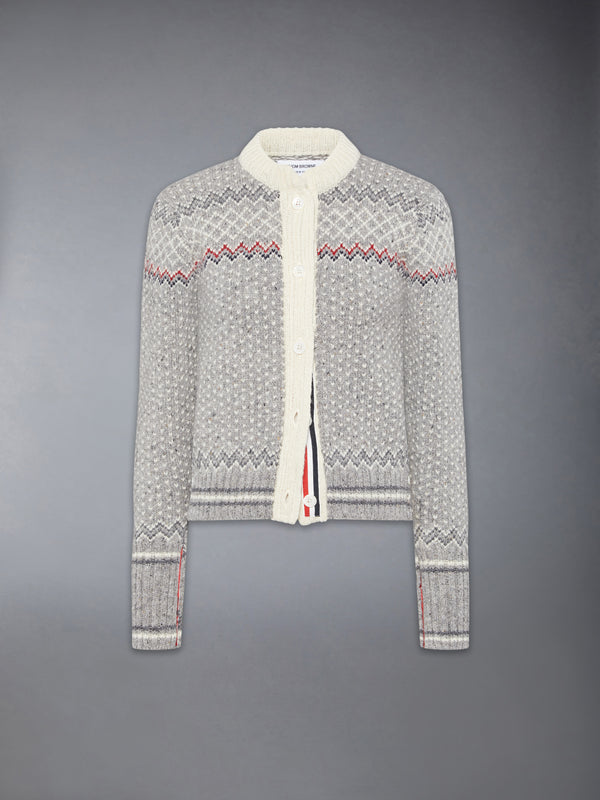 FAIRISLE JACQUARD DONEGAL CROPPED CARDIGAN - featured image