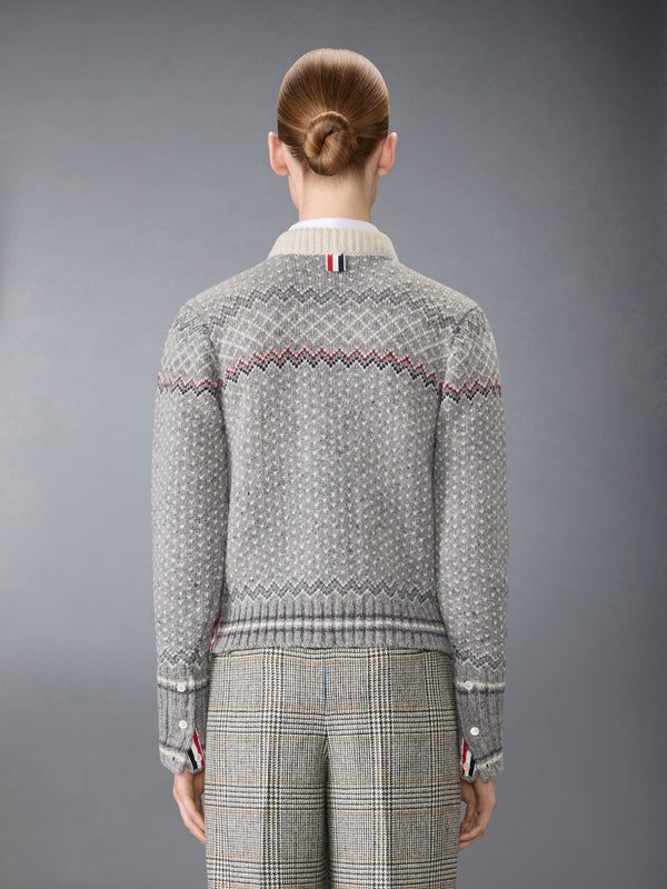 FAIRISLE JACQUARD DONEGAL CROPPED CARDIGAN - image 2