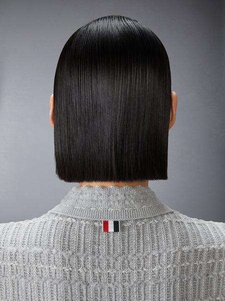 シアサッカー ニットツイード ジャカード ポロ ミニワンピース