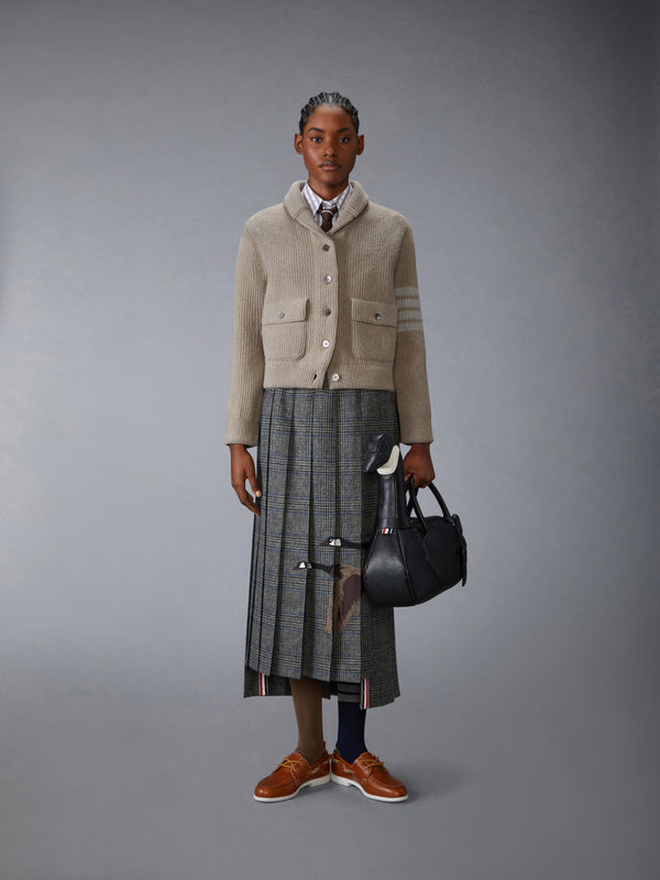 BOILED MERINO WOOL 4-BAR BOMBER JACKET - image 3