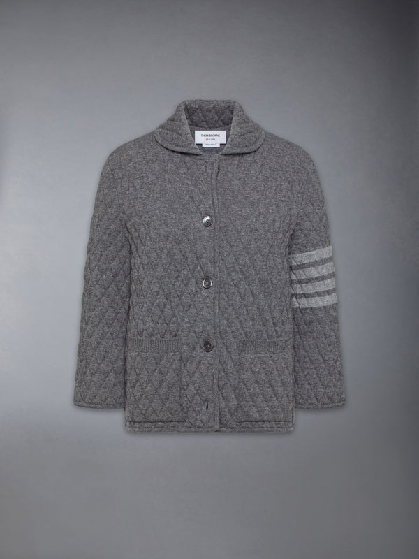 QUILTED KNIT JACQUARD MERINO WOOL 4-BAR WORK JACKET - featured image