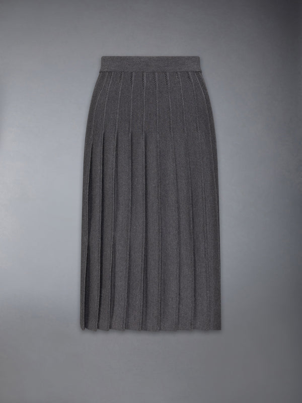 WOOL SILK POINTELLE PLEATED SKIRT - featured image