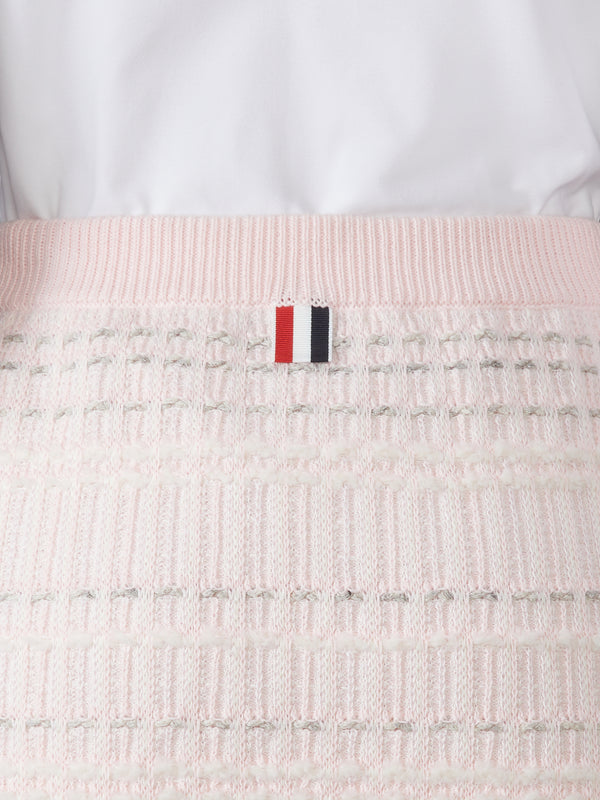 SEERSUCKER KNIT TWEED JACQUARD MINI SKIRT - image 5