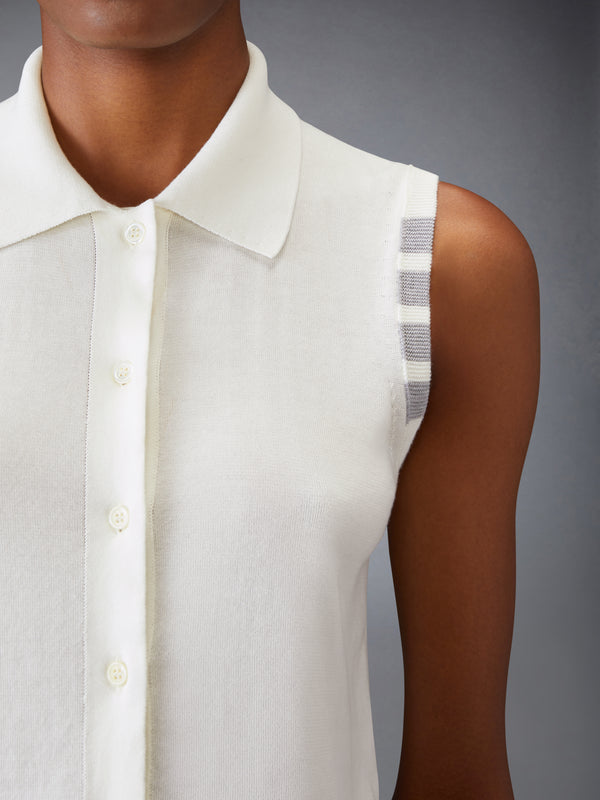 COTTON 4-BAR CROPPED SHIRT - image 5