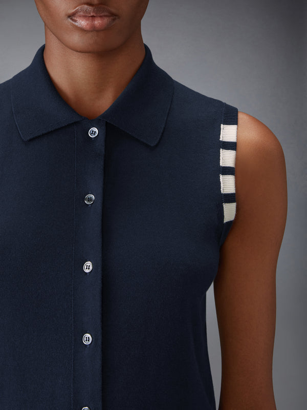 COTTON 4-BAR CROPPED SHIRT - image 5