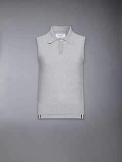 COTTON SILK KEYHOLE POLO